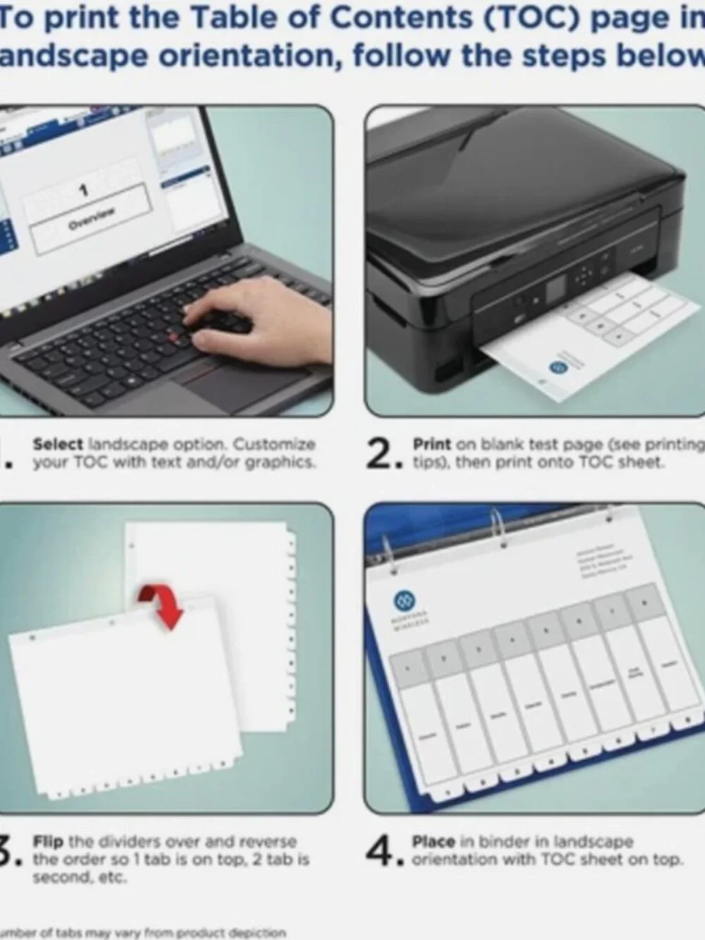 Avery Ready Index Customizable A-Z 26-Tab Table of Contents Multicolor Index Div